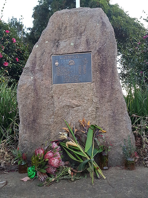 Anzac and Muriel Vickers Memorial Park Yerrinbool memorial stone