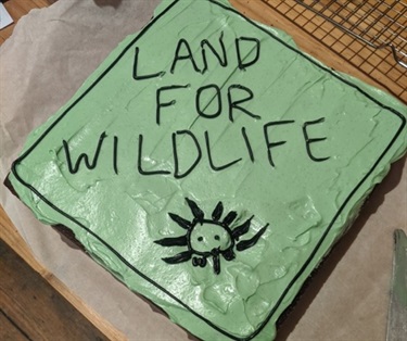 Land for Wildlife 10th anniversary celebration cake in 2019.