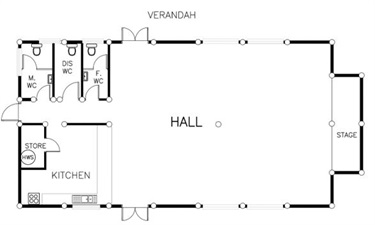 Canyonleigh Community Hall floor plan