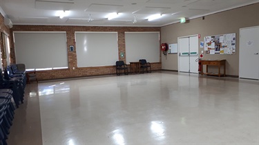 Hall interior at Moss Vale Senior Citizens and Community Centre