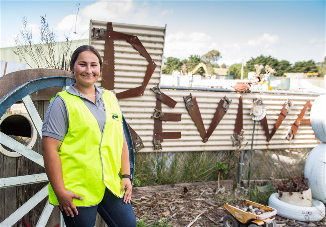 Careers Vision and Values image of Casey from the Resource Recovery Centre - Reviva Moss Vale