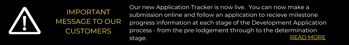 Application updated website banner with information about the new application tracker linked