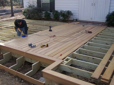 new deck being built