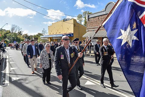 Anzac Day Service and March at Moss Vale April 2023