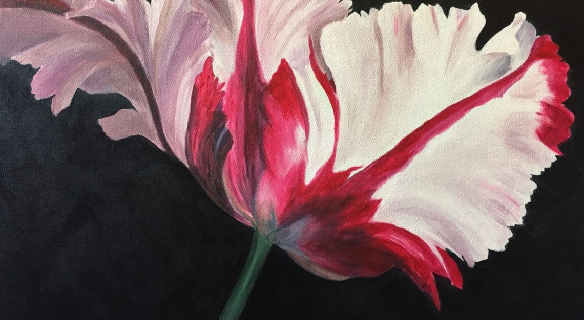 header tulip painting