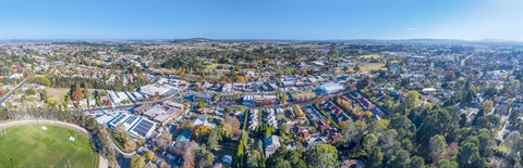 Aerial view of Moss Vale