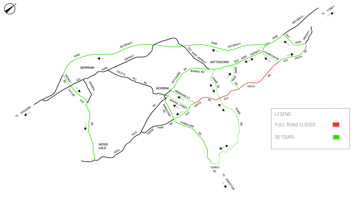  Old South Road Consultation Plan - Detour Map